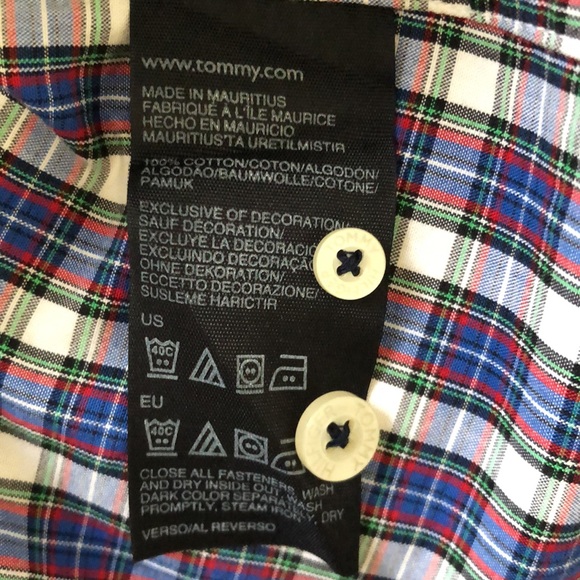 NWOT Tommy Hilfiger Mens Button Down L/S Shirt Lge - Picture 9 of 9